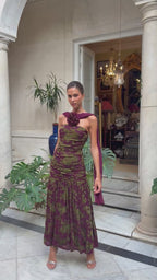 VESTIDO TEMPO BURDEOS